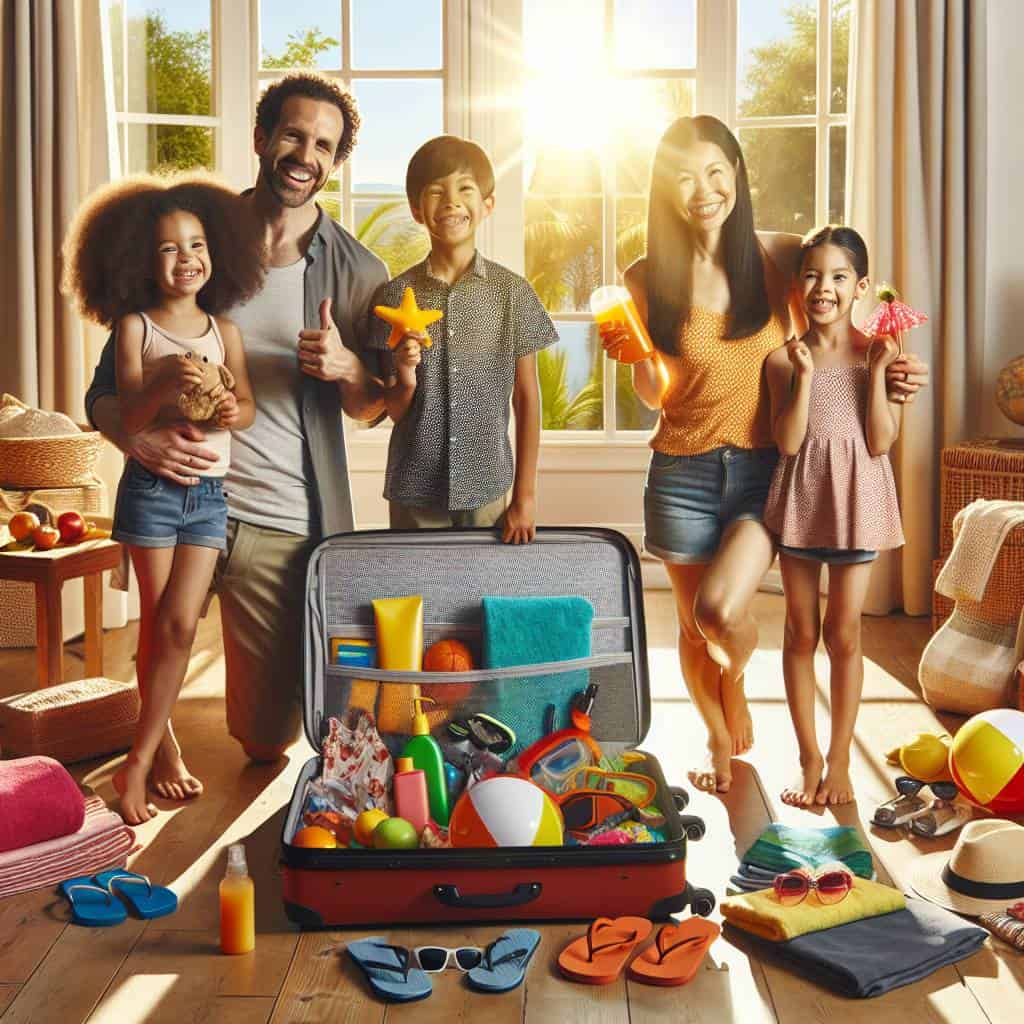 featured packing essentials for a family beach vacation
