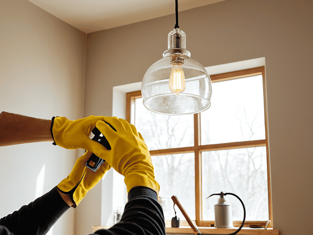 Replacing dated light fixture safely