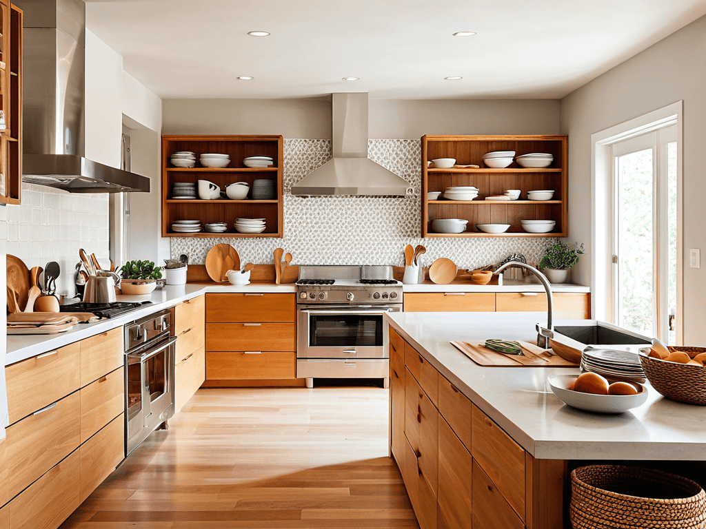 Groovin to organized kitchen