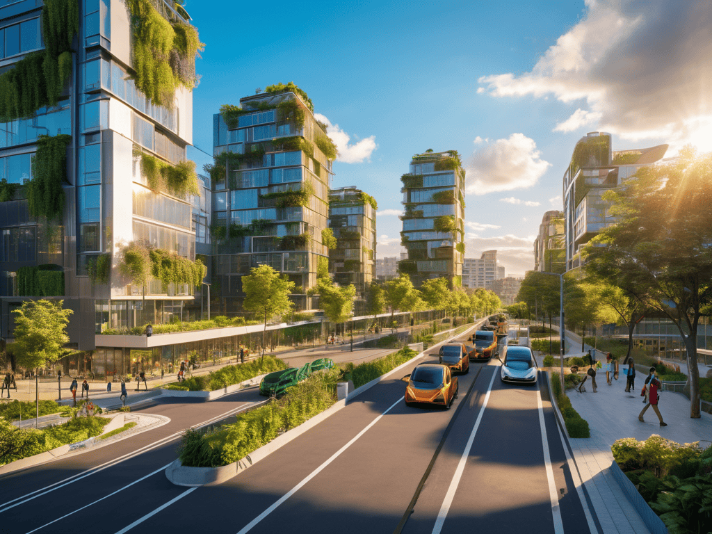 Eco Friendly Future cityscape