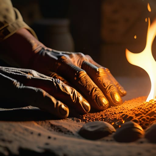The Eternal Spark in the Sand casting.