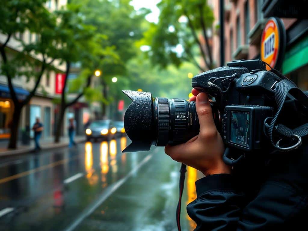 shooting in the rain